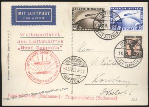 Germany 1929 Japan Graf Zeppelin Round the World Tokyo New York Mi32 Bord 107065