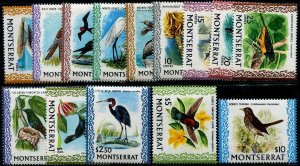 HERRICKSTAMP MONTSERRAT Sc.# 231-43A 1970 Birds Complete Set of 14