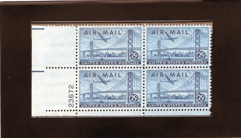 C36 Plane over Bridge, MNH LL-PB/4 (#23672) SCARCE #