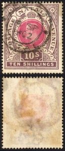 Natal SG141 10/- Postage Revenue Cat 60 pounds 15 Sept 1902 Point Pmk