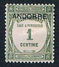 French Andorra J9 MLH Postage Due overprint (BP8225)