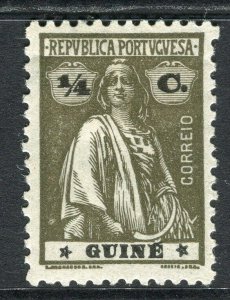 PORTUGUESE GUINEA;  1914-20 early Ceres issue Mint hinged 1/4c. value