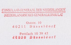 Meter cover Germany 1997 Consulate of the Netherlands