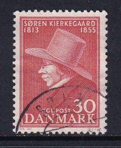 Denmark  #359  used  1955  Kierkegaard