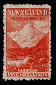 New Zealand Scott 120 MH*  1902 Mt. Cook stamp, watermark 61, perf 11  CV$500