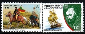 2007 Uruguay Giuseppe Garibaldi (1807-82) italian leader #2196 - 2197 ** MNH