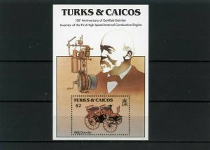 TURKS & CAICOS 1984 CLASSIC CARS S/S MNH