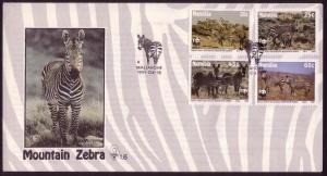 Namibia WWF Hartmann's Mountain Zebra FDC