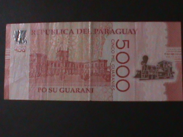 PARAGUAY-2016-CENTRAL BANK-$5000 GUARANIES-CIRULATED POLYMAR NOTE-VERY FINE