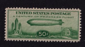 1933 Century of Progress Sc C18 Graf Zeppelin 50c MNH single Sc CV $75 (B