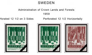 COLOR PRINTED SWEDEN 1941-1970 STAMP ALBUM PAGES (47 illustrated pages)