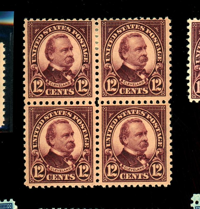 U.S. #564 MINT Block  F-VF HR Top 2 stamps  