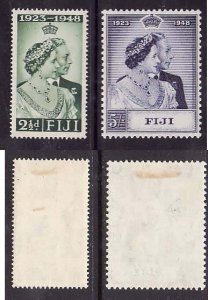 Fiji-Sc#139-40- id7-unused hinged KGVI Omnibus set-Silver Wedding-1948-