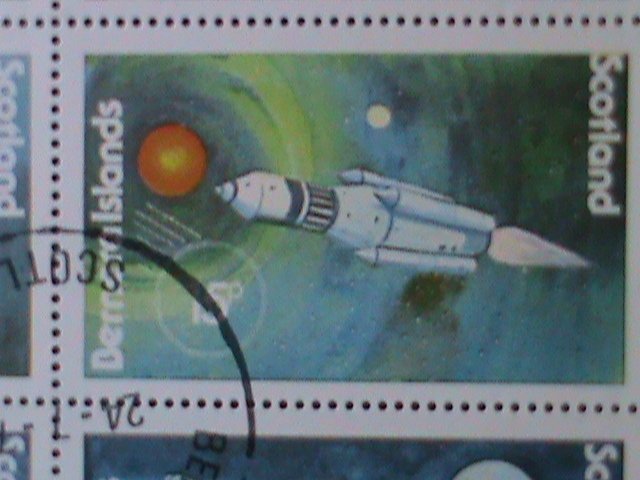 BERNERA ISLANDS-SCOTLAND-1978 SPACE PROGRAMS-CTO SHEET WITH FIRST DAY CANCEL