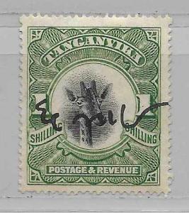 Tanganyika 23 1sh Giraffe single Revenue Cancel (z1)