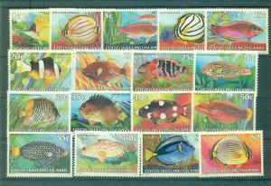 Cocos Is. - Sc# 34-50. 1979-80 Tropical Fish. MNH $10.15.