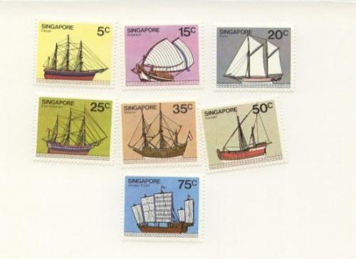 1980 Singapore - Ships (Scott 337-44) MNH