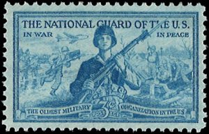 U.S. Scott # 1017  1953 3c lt bl  National Guard   mint-nh- vf