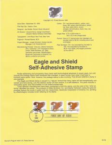 US SC#SP982 Eagle & Shield Souvenir Page (#2595-2597)