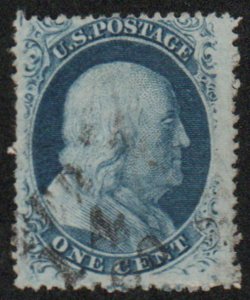 USA #24 F-VF, town cancel, vibrant color! Retails $37.5