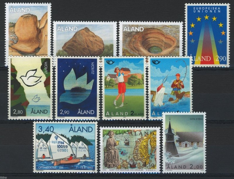 Aland (Åland) 1995, Year set in pristine MNH condition, Mi cat 17,5€