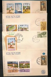 ISRAEL SPORT ON STAMP IMPERF TSE COVERS