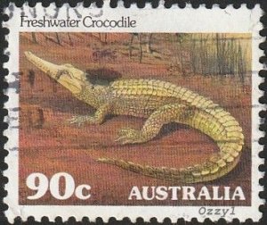 Australia #799 1982 90c Saltwater Crocodile USED-Fine-NH. 