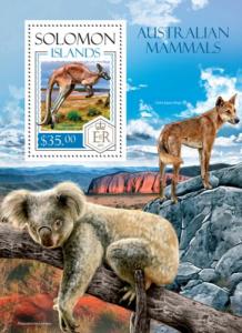 SOLOMON ISLANDS 2014 SHEET AUSTRALIAN MAMMALS KANGAROOS KOALA WILDLIFE slm14103b