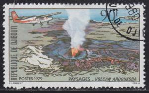 Dijabouti 492 Aircraft over Volcano 1979