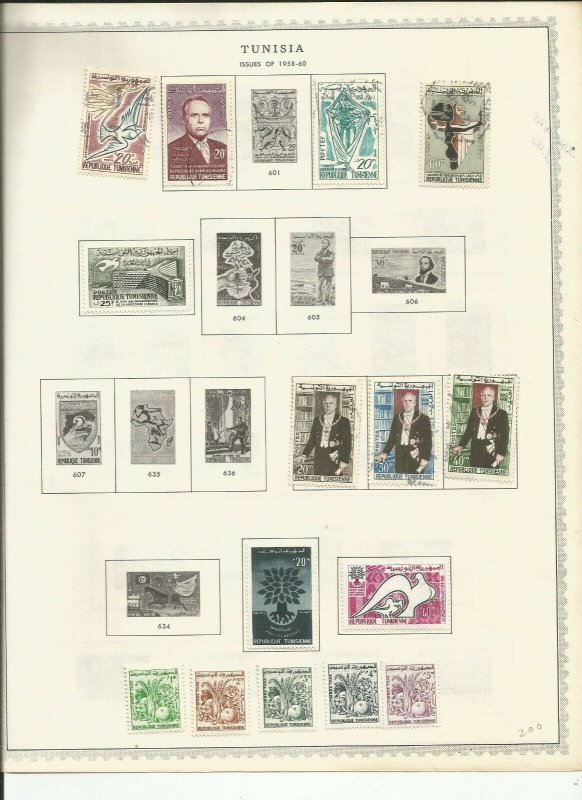 TUNISIA  OLD  MH/USED COLECTION WITH CLASSICS 7 PAGES