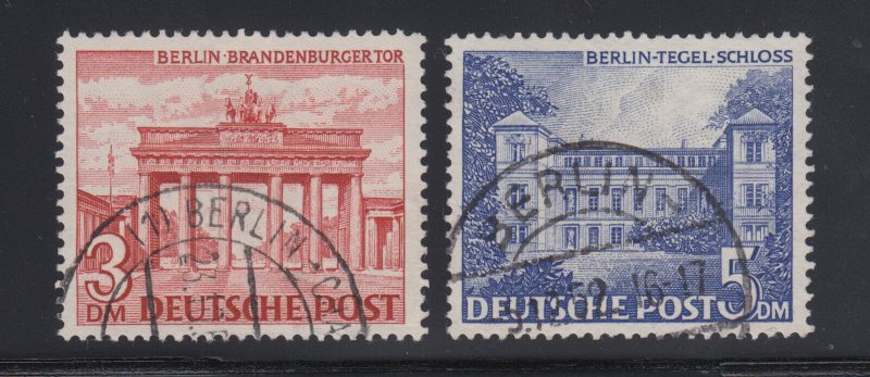 Germany Sc 9N59-9N60 used 1949 Berlin definitives, top 2 values VF