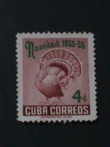 ​CUBA 1955-SC#548 CHRISTMAS'55-TURKEY-MH-VF-69 YEARS OLD STAMP HARD TO FIND