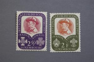 Luxembourg #324-325 Scouts Baden Powell 1957 MNH