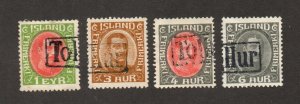 Iceland - Sc# 176 - 179 Used / Revenue Cancels           -           Lot 0823120