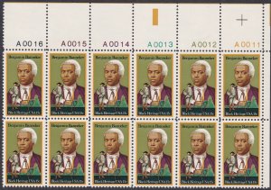 1804 Bengamin Banneker Plate Block MNH