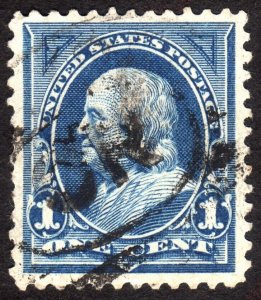 1895, US 1c, Franklin, Used, Sc 264, Well centered