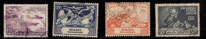 SINGAPORE Scott # 23-6 Used - UPU 75th Anniversary 1949