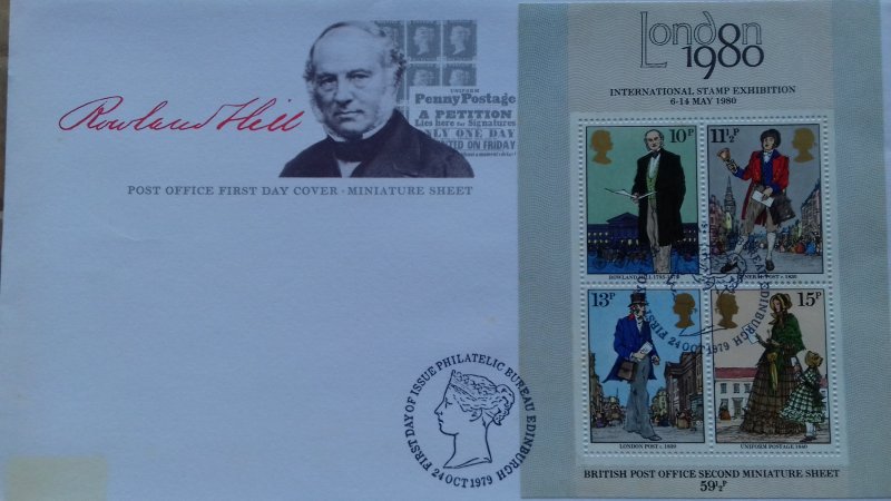 Great Britain 1979 The 100th Anniversary of the Death of Sir Rowland Hill FDC