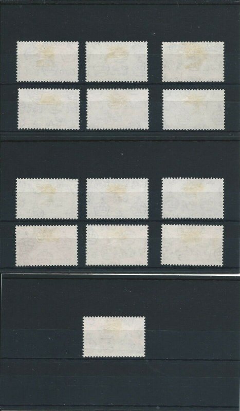 CAYMAN IS 1950 SET OF THIRTEEN FU SG 135/147 CAT £50