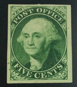 momen: US Stamps #9X1TC5b TRIAL COLOR ON BOND PAPER XF LOT #74280*