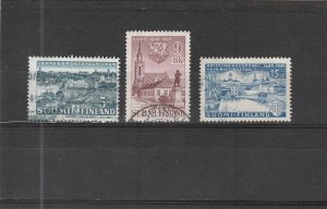 Finland  Scott#  285-287  Used  (1949 Three Cities, 300th Anniversary)