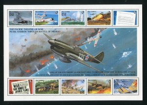 Gambia 1265 WWII in the Pacific Stamp Sheet 1992 MNH