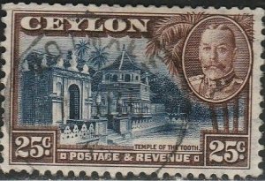 Ceylon,#271 Used From 1935-36