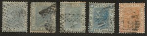 Italy 1867-77 20c Blue Shades and Orange Used