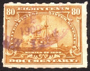 1898, US 80c, Documentary, Used, Sc R172