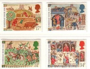 Great Britain Sc 1145-8 1986 Domesday Book stamp set mint NH