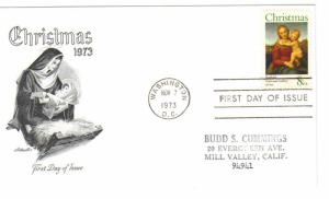 US 1507 8c Christmas Madonna & Child on FDC Artmaster Cachet ECV $6.00