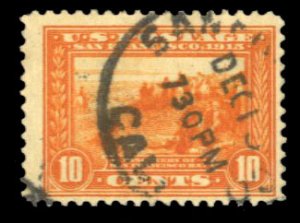 United States, 1910-30 #400A Cat$22.50, 1913 10c orange, used