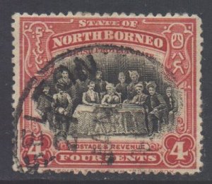 North Borneo Scott 140 - SG164, 1909 Sultan 4c used