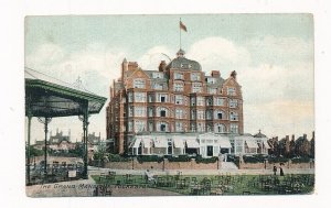 D320103 UK The Grand Mansions Folkestone Postal Card 1907 Bruxelles Belgium